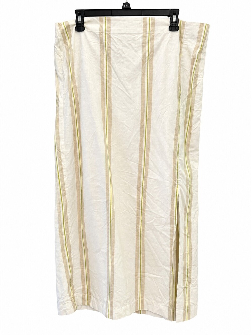 A New Day Women's XXL Striped Midi Skirt with Elastic Waistband